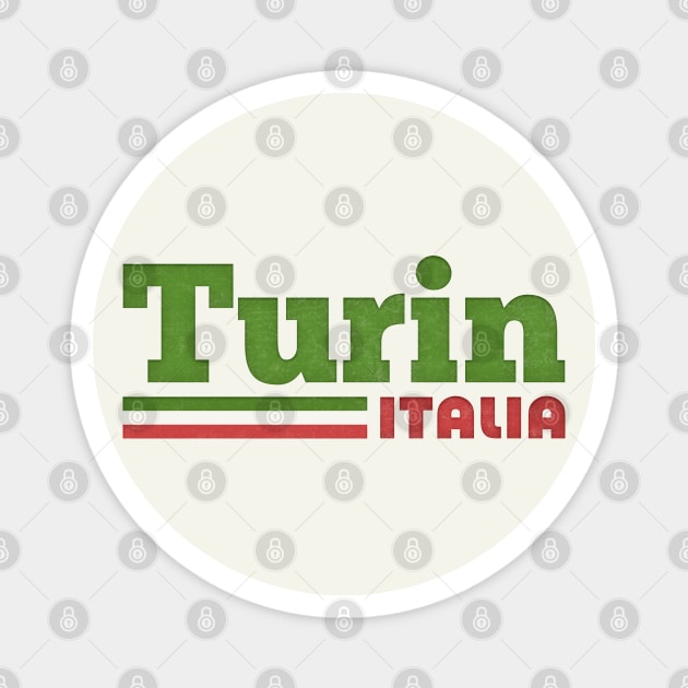 Turin, Italy // Retro Styled Italian Design Magnet by DankFutura